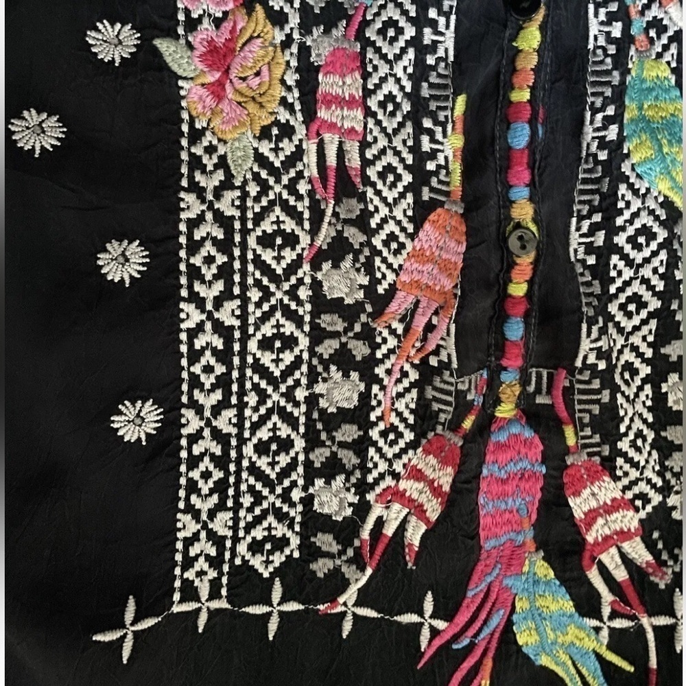 Johnny Was heavily embroidered feathers tunic (oversized) NWT RARE - Picture 8 of 13
